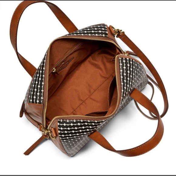 F o s s i l💐S y d n e y💐S a t c h e l blackwhite - Picture 5 of 5